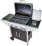 Ravanson GO-4 Serie Gasgrill 13,3 kW Zwart en Grijs RVS