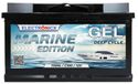 OEM GEL-accu 12V 110Ah, geschikt voor maritiem gebruik, afmetingen 315x175x190 mm, pluspool aan de rechterkant