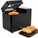 Vivid Green Broodbakmachine - Warmhoudfunctie & Timer - 18 programma's - 500/1000 gram - PFAS vrij - Glutenvrij programma - Broodmachine - 600W - Zwart