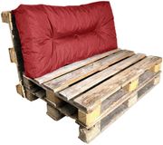 Bananair - Multifunctioneel palletkussen - Tuinkussen voor Palletbank - Geschikt als zit- en rugkussen - 120x60 cm - Rood