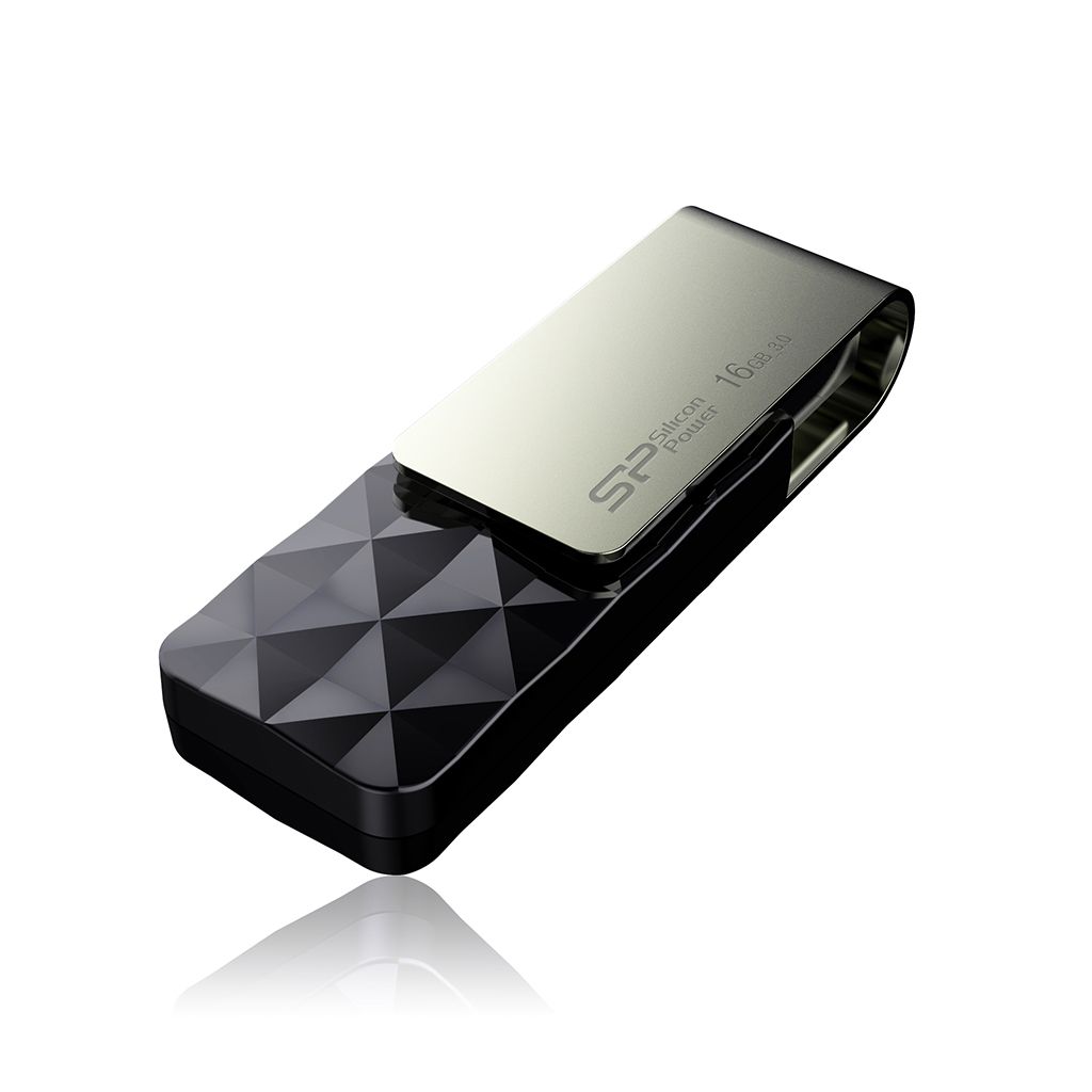 Silicon Power Blaze B30 USB 3.0 Flash Drive - 16GB - Black