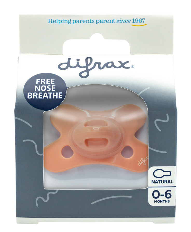 Difrax Fopspeen Natural 0-6M Uni Peachy
