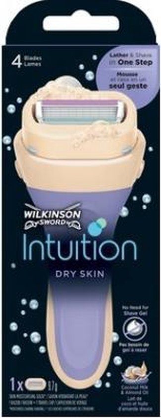 Wilkinson Intuition Dry Skin Scheerapparaat - Paars - 4 Scheerbladen - Vrouwen