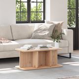 vidaXL Salontafel Naturel Massief Grenenhout 80 x 39,5 x 33,5 cm