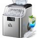 HOMCOM machine à glaçons en acier inoxydable, cuivre argent