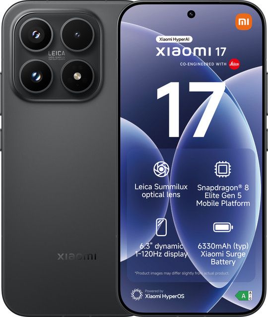 Xiaomi 17 6.3" OLED 120Hz 12GB/256GB Dual SIM 5G Smartphone - Black