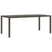 vidaXL Tuintafel met glazen blad, polyrattan, bruin, 190x90x75 cm