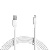 Amazon Basics USB-A naar Lightning-oplaadkabel, MFi-gecertificeerde oplader voor Apple iPhone 14, 13, 12, 11, X, Xs Pro, Pro Max, Plus, iPad, 3 m, wit