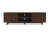 Meuble TV marron 180 cm 2 portes et 2 niches