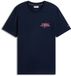 Tommy Hilfiger Heren T-shirt Katoen M Korte Mouw Herfst/Winter 2026 Navy/Donkeroranje