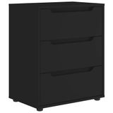 vidaXL Dressoir VISNES noir 60x40x73 cm bois traité