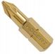 Hoegert PZ1 Schroefbits 25mm Staal S2 met Titanium Coating - 5 Stuks
