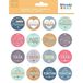 2 Artemio 2 ronde stickers, 33 mm, geboorteaankondigingen