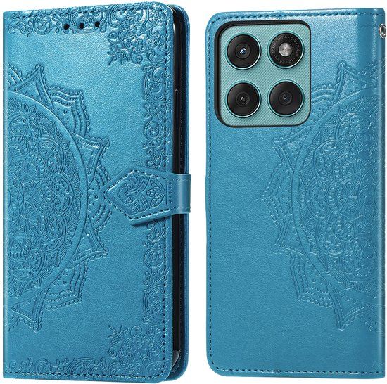 imoshion Mandala Bookcase - Geschikt voor Motorola Edge 60 Pro - Turquoise