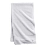 Lacoste Heritage Supima katoenen badhanddoek, wit, 89 x 178 cm