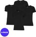Morethansocks - Bamboe T-shirt Heren - 4-Pack - Zwart - Maat L