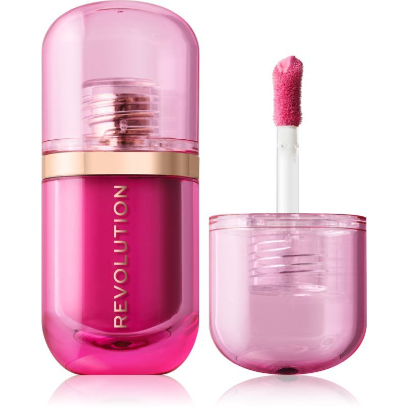 Revolution Superdewy Liquid Blush Burst - Opbouwbare vloeibare blush voor wangen, serumformule met peptiden en hyaluronzuur, vegan en niet op dieren getest - Bubblegum Burst Pink - 4,2 ml