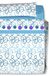 CARLA RUBINI Nudos beddengoedset, microvezel, blauw en paars, bed 135 cm