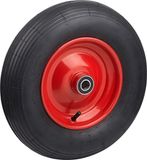 Metafranc Luchtband Ø 400 mm, butylslang - stalen velg - type 4.80/4.00-8 - 250 kg draagkracht - kogellagers/compleet wiel met velg/kruiwagenwiel/kruiwagenband/reservewiel / 810940