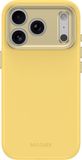 DECODED Soft-Touch Siliconen Hoesje - Geschikt voor iPhone 18 Pro / 17 Pro - Geschikt voor MagSafe - Metalen Camerabescherming - Antibacterieel - Geel