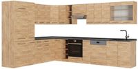 Vicco Hoekkeuken Fame-Line, Goudkleurig Eiken/Goudkleurig Eiken, 347 x 257 cm zonder werkblad
