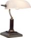 Brilliant Bankir lampe de table E27 LED Geelkoper, Blanc