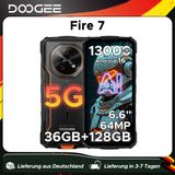 DOOGEE Fire 7 5G robuuste telefoon Dimensity 6300 13.000mAh batterij 6,6'' display 64MP camera wereldwijde versie Android 16 smartphone
