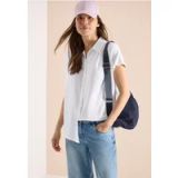 cecil Basic blouse met overhemdkraag in effen kleur