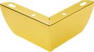 Pièces d'angle pour meubles en chrome doré, hauteur 5,5 cm