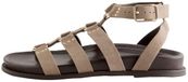 Next - Dames - Forever Comfort® gladiatorsandalen met metalen details, verzacht voetbed en extra brede pasvorm - Naturel