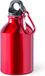 Merkloos / Sans marque Aluminium Waterfles - Rood - 330 ml - Schroefdop - Karabijnhaak