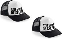 Bellatio Decorations 4x stuks atje voor de sfeer snapback cap/ truckers pet voor heren - feest petjes / caps