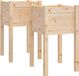 vidaXL Plantenbakken 2 st 40x40x70 cm massief grenenhout