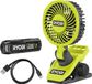 RYOBI 4 V USB-LITHIUM snoerloze clipventilator RCF4-120G