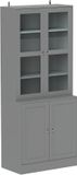 Homcom Bibliothèque MDF 76x40x178,5cm Gris