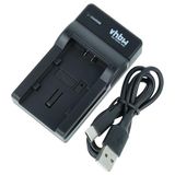 vhbw B&W Handelsgesellschaft mbH USB-C-oplader compatibel met JVC EVERIO GZ-E209BEU, GZ-E209, GZ-E300, GZ-E205WEU camera/camcorder - oplaadstation + USB-C-kabel met oplaadindicator