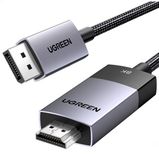 Ugreen DP115 Displayport Naar HDMI-Kabel, 8K 60Hz, 2 M (Zwart)