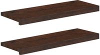 vidaXL - Traplopers - 2 stuks - 70 x 25 x 2 cm - Donkerbruin - Massief beukenhout