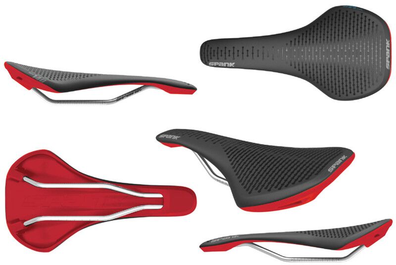 Spank Spike zadel Heren, black/red - 4717760769547