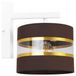 Applique murale élégante dorée, abat-jour 20 cm, LED, style moderne