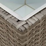 vidaXL - Jardinière sur pied - Set de 3 - Métal - Gris - 30 x 30 x 80 cm