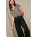 LOLALIZA blouse met panterprint - beige