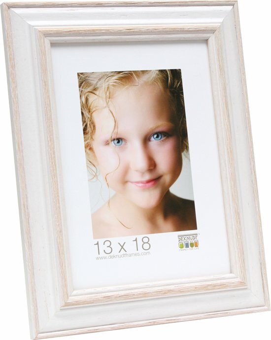 Deknudt Frames Basic wit met beige hout fotomaat 20x30 cm