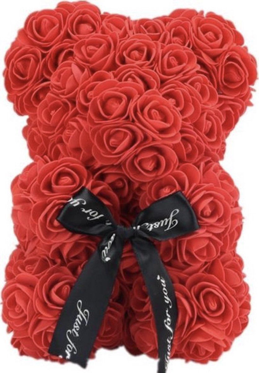 Rose Bears NL Rozen Beer Rood | Rozenbeer met hartje | Knuffel met jou geliefde tijdens Valentijn! | Love Teddybeer | Ik hou van jou / I Love you Knuffelbeer gift box | Roos Beertje met liefdes hart Roses Bear