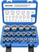 Merkloos / Sans marque Wan GmbH 21-delige 1/2 inch veeltand moerset dopsleutelset