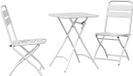 vidaXL Bistroset 3-delig Wit Staal