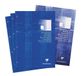 Clairefontaine 5816AMZC Pak met 4 Gelijmde en Geperforeerde Cursusblokken - A4 21x29,7 cm - 200 Pagina's (3 Blokken Grote Ruitjes + 1 Blok Kleine Ruitjes) - Wit Papier 90 g - Omslag Gecoat Karton