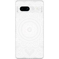 Google Pixel 7a White Mandala Siliconen hoesje
