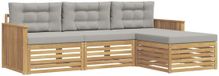 vidaXL - Buiten - bank - set - 4 - st - Wit - en - Lichtgrijs
