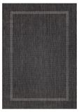 Carpetsale24 Tapis intérieur/extérieur - Tissage plat résistant aux intempéries aspect sisal avec bordure, tapis de cuisine, terrasse, salon Taille : 60x100 cm